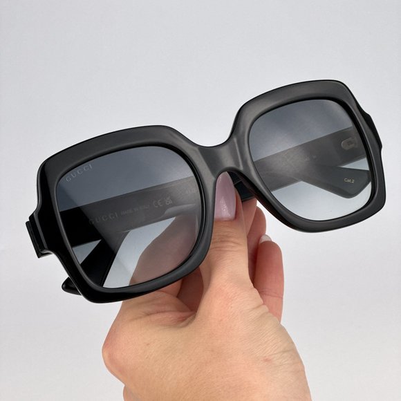 Gucci GG1337S 001 Sunglasses Black Gradient Grey Square Women GG 1337S main image 4